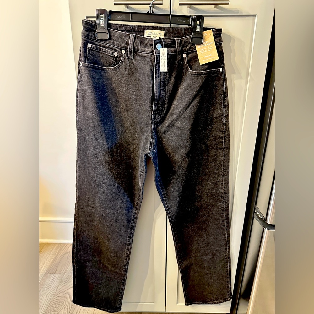 Madewell Size 30 curvy '90s straight jean black